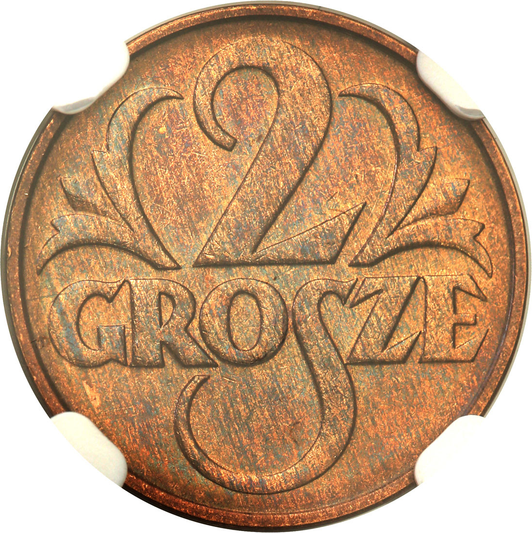 II RP. 2 grosze 1935 NGC MS64 RB